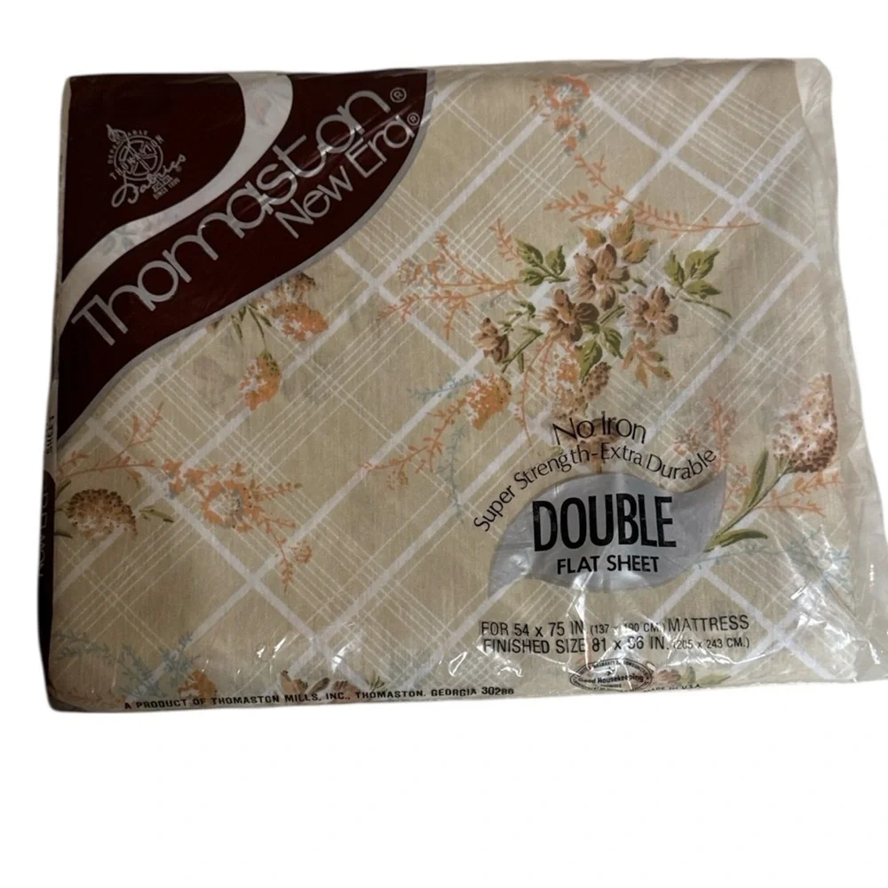 Vintage Thomaston New Era Double Flat sheet No Iron New in package Made in USA
